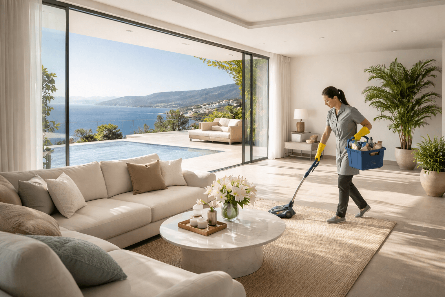 Luxury villa in Antalya prepared for premium home cleaning service